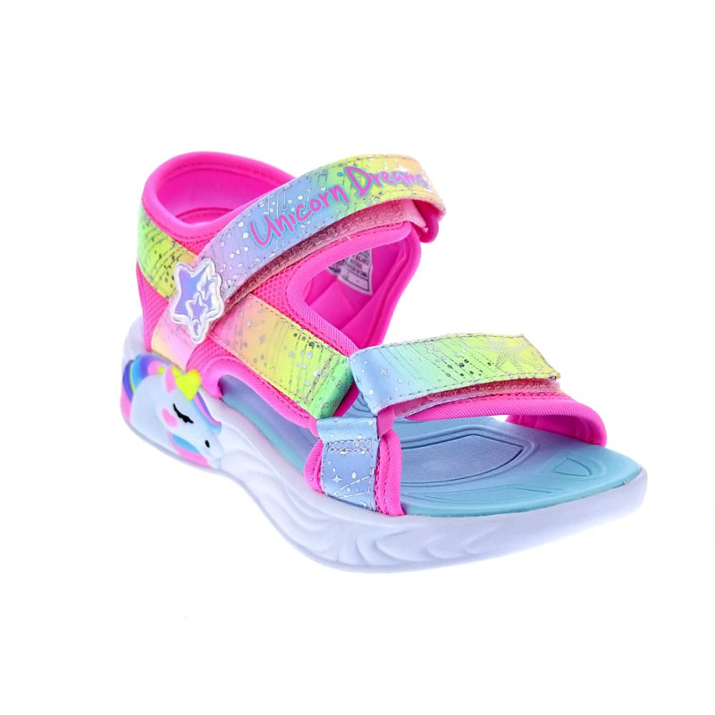 Sandalias Skechers zapatos Niña modelo Unicorn Blanco 