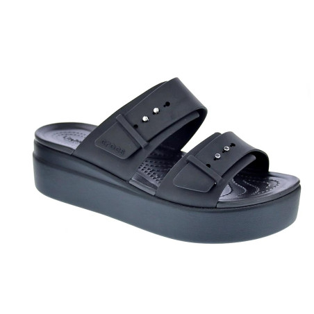 Sandalias Crocs zapatos Mujer modelo Brooklyn Buckle Negro 