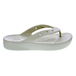 Sandalias Crocs zapatos Mujer modelo Platform Flip Beige 