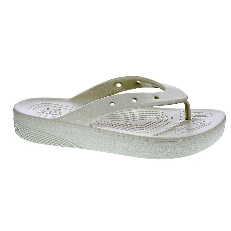 Sandalias Crocs zapatos Mujer modelo Platform Flip Beige 