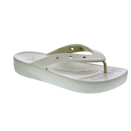 Sandalias Crocs zapatos Mujer modelo Platform Flip Beige 
