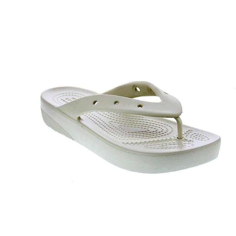 Sandalias Crocs zapatos Mujer modelo Platform Flip Beige 