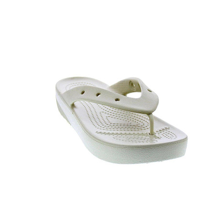 Sandalias Crocs zapatos Mujer modelo Platform Flip Beige 
