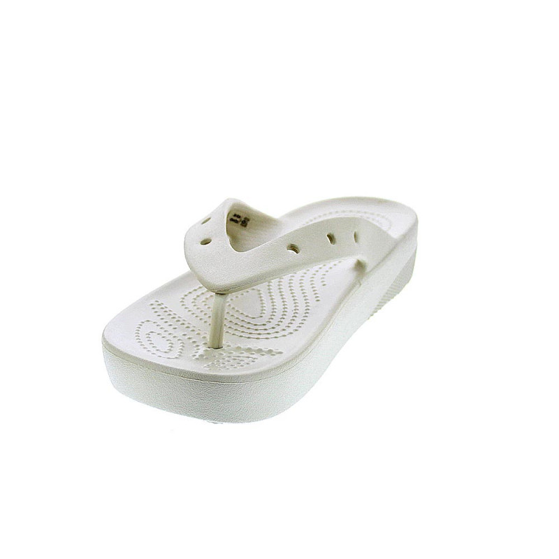 Sandalias Crocs zapatos Mujer modelo Platform Flip Beige 