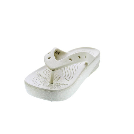 Sandalias Crocs zapatos Mujer modelo Platform Flip Beige 