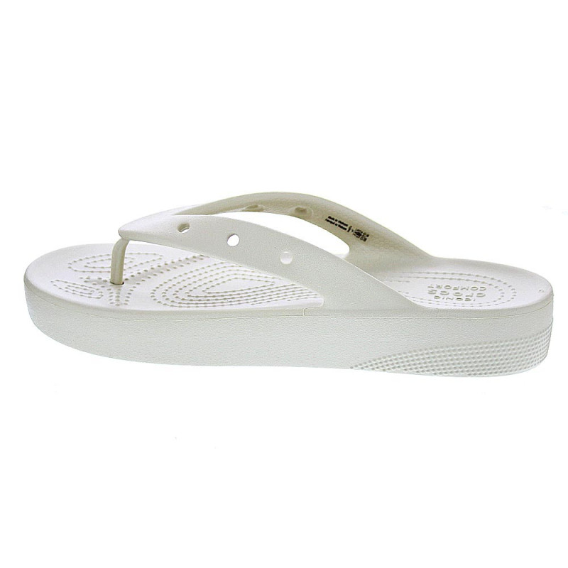 Sandalias Crocs zapatos Mujer modelo Platform Flip Beige 