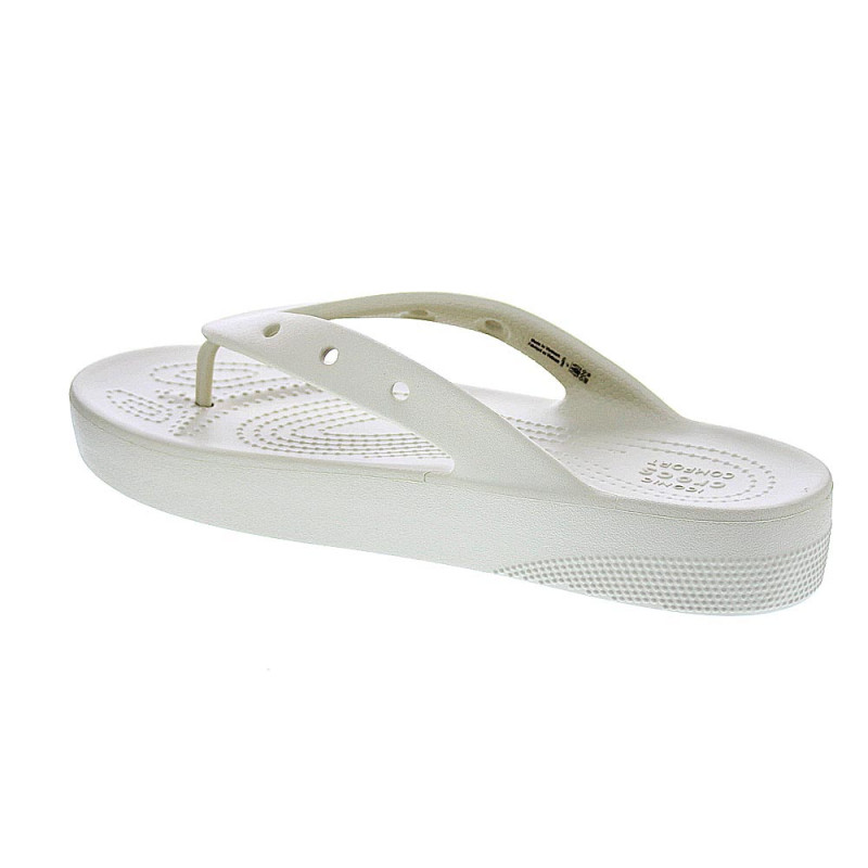 Sandalias Crocs zapatos Mujer modelo Platform Flip Beige 