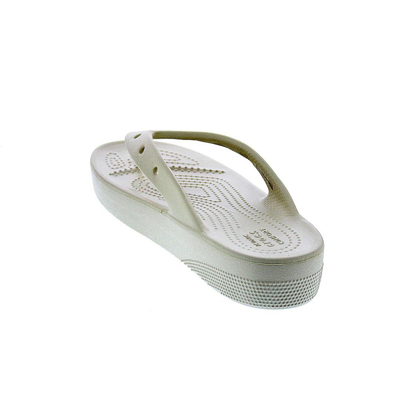 Sandalias Crocs zapatos Mujer modelo Platform Flip Beige 
