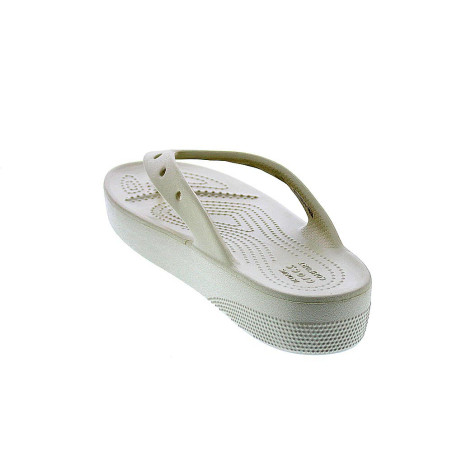 Sandalias Crocs zapatos Mujer modelo Platform Flip Beige 