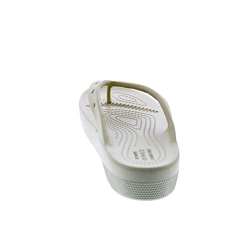 Sandalias Crocs zapatos Mujer modelo Platform Flip Beige 