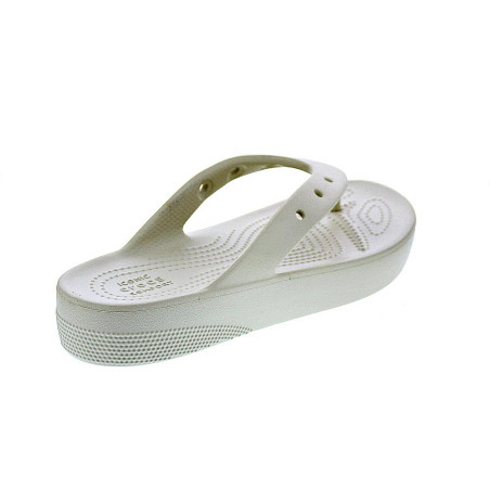 Sandalias Crocs zapatos Mujer modelo Platform Flip Beige 