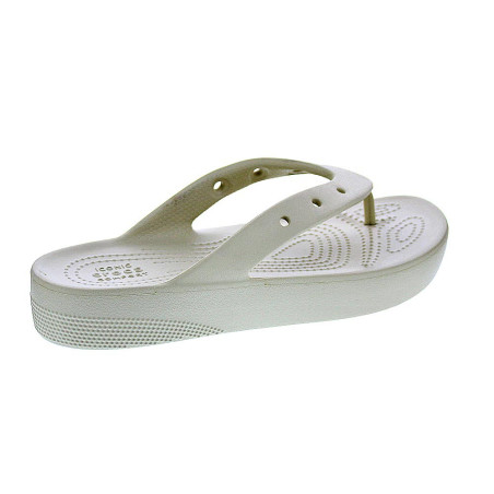 Sandalias Crocs zapatos Mujer modelo Platform Flip Beige 