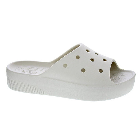 Sandalias Crocs zapatos Mujer modelo Classic Platform Slide Beige 