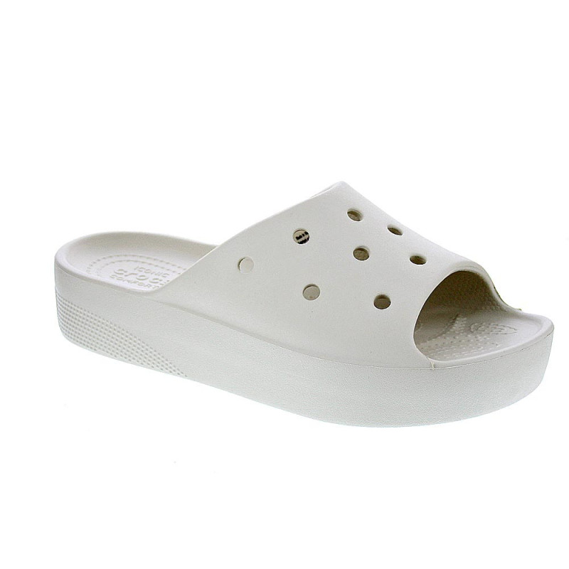 Sandalias Crocs zapatos Mujer modelo Classic Platform Slide Beige 