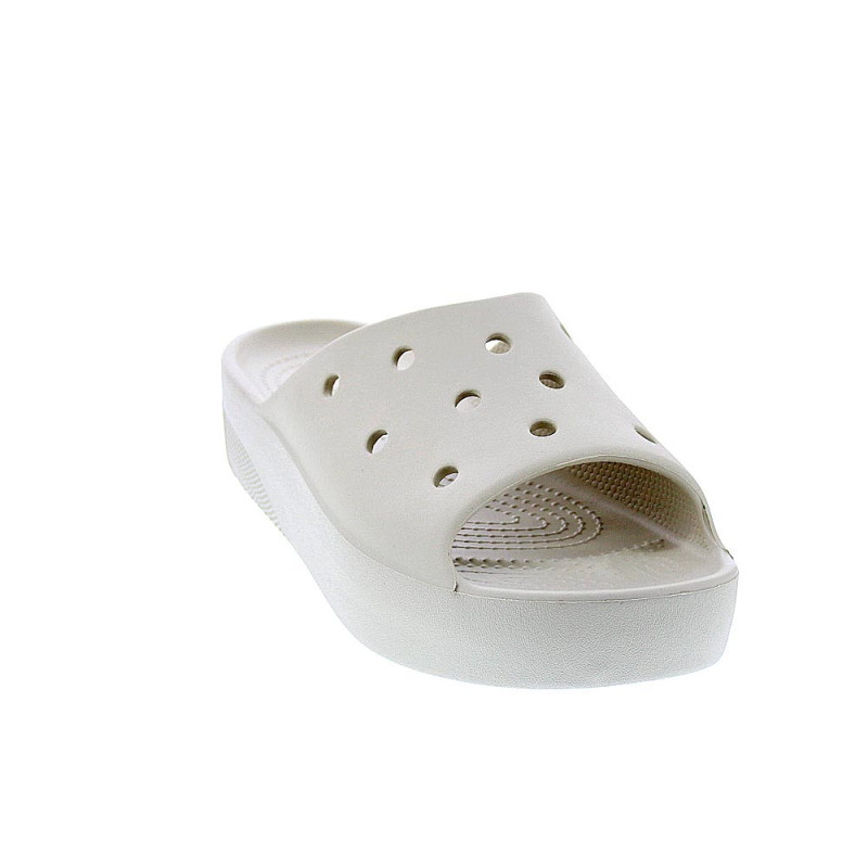 Sandalias Crocs zapatos Mujer modelo Classic Platform Slide Beige 