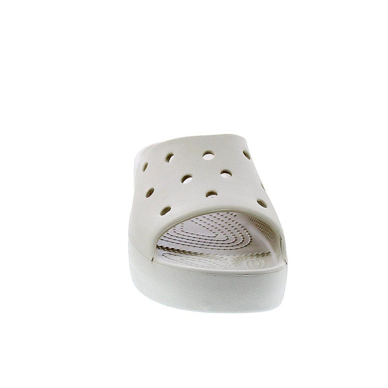 Sandalias Crocs zapatos Mujer modelo Classic Platform Slide Beige 