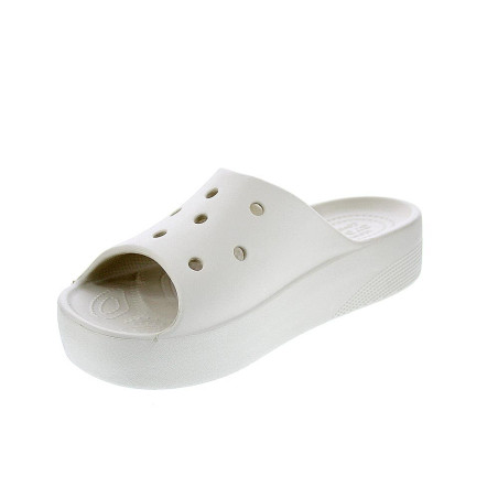 Sandalias Crocs zapatos Mujer modelo Classic Platform Slide Beige 