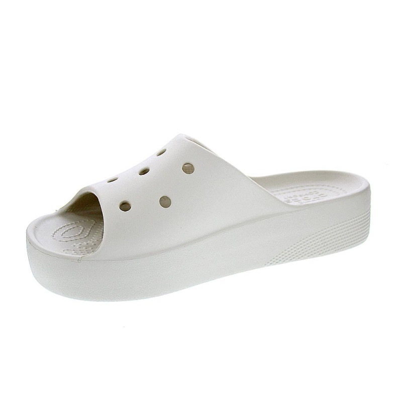 Sandalias Crocs zapatos Mujer modelo Classic Platform Slide Beige 