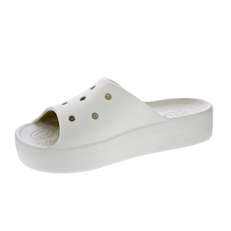 Sandalias Crocs zapatos Mujer modelo Classic Platform Slide Beige 