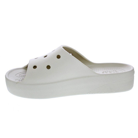 Sandalias Crocs zapatos Mujer modelo Classic Platform Slide Beige 