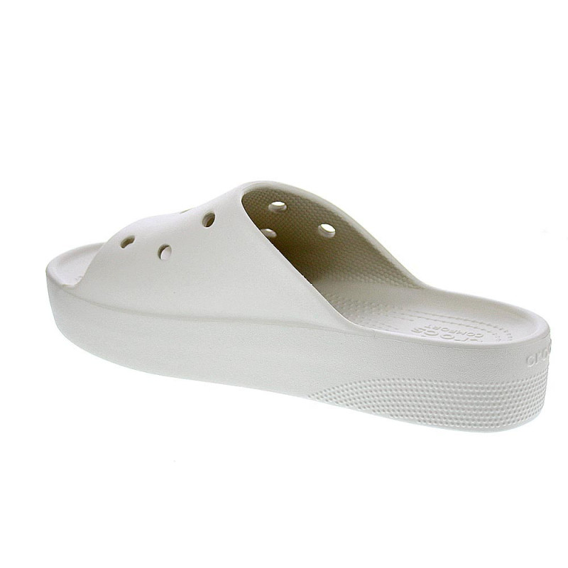 Sandalias Crocs zapatos Mujer modelo Classic Platform Slide Beige 