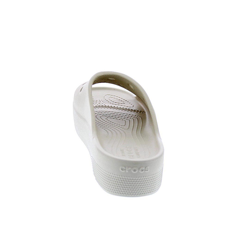 Sandalias Crocs zapatos Mujer modelo Classic Platform Slide Beige 