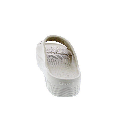 Sandalias Crocs zapatos Mujer modelo Classic Platform Slide Beige 