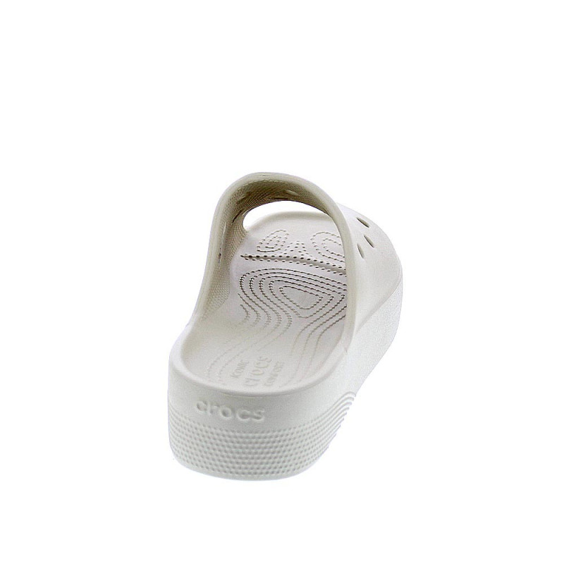 Sandalias Crocs zapatos Mujer modelo Classic Platform Slide Beige 