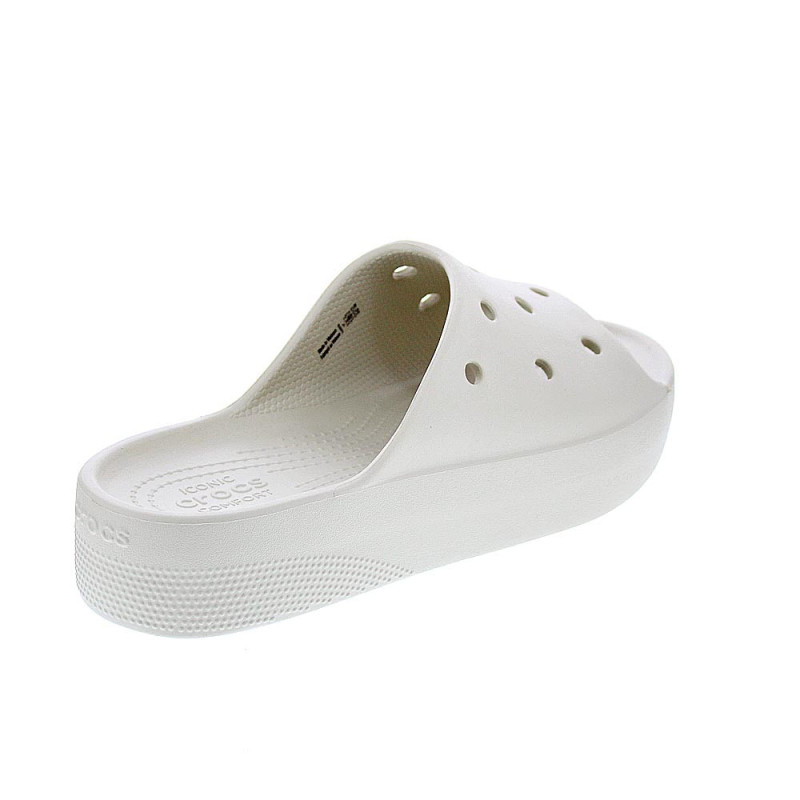 Sandalias Crocs zapatos Mujer modelo Classic Platform Slide Beige 