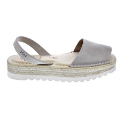 Abarcas menorquinas Avarca Pons zapatos Mujer modelo 116F Plataforma Beige 