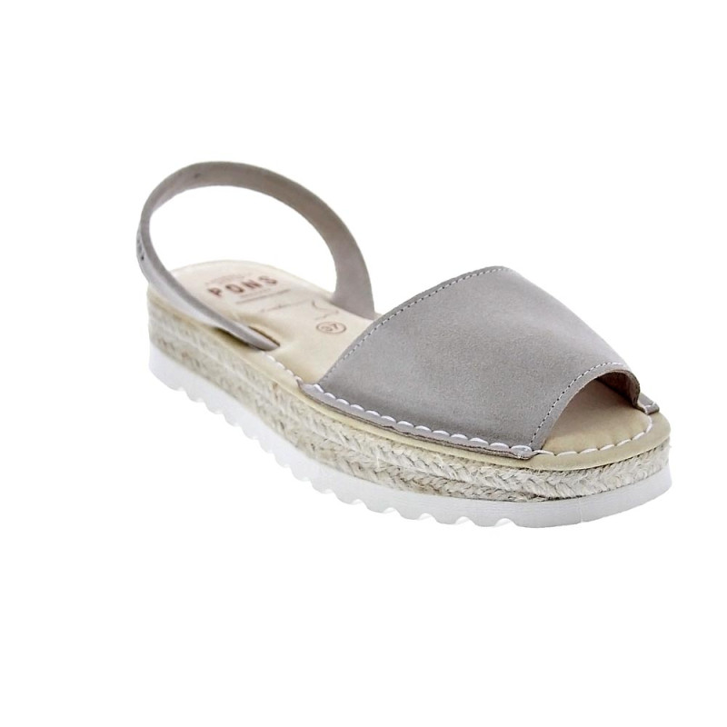 Abarcas menorquinas Avarca Pons zapatos Mujer modelo 116F Plataforma Beige 