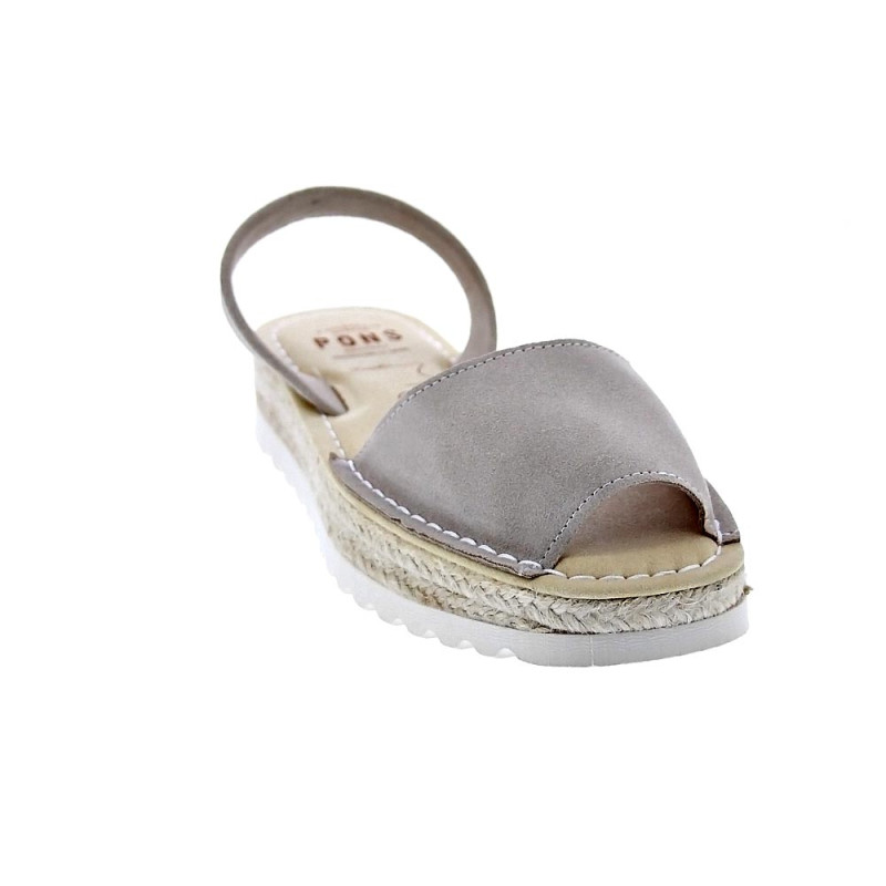 Abarcas menorquinas Avarca Pons zapatos Mujer modelo 116F Plataforma Beige 