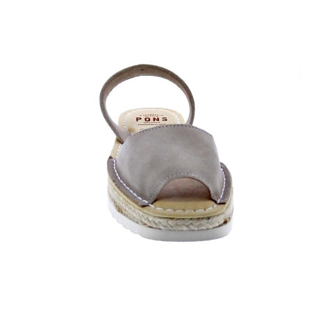 Abarcas menorquinas Avarca Pons zapatos Mujer modelo 116F Plataforma Beige 