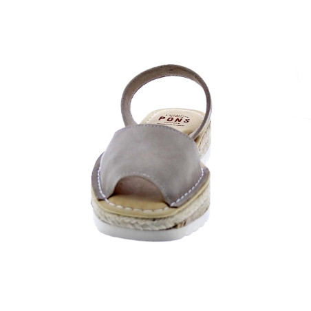 Abarcas menorquinas Avarca Pons zapatos Mujer modelo 116F Plataforma Beige 