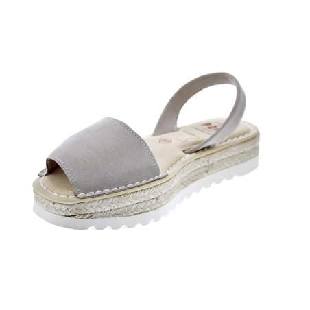 Abarcas menorquinas Avarca Pons zapatos Mujer modelo 116F Plataforma Beige 