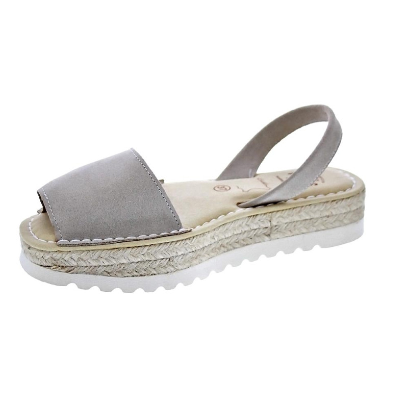 Abarcas menorquinas Avarca Pons zapatos Mujer modelo 116F Plataforma Beige 