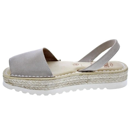 Abarcas menorquinas Avarca Pons zapatos Mujer modelo 116F Plataforma Beige 