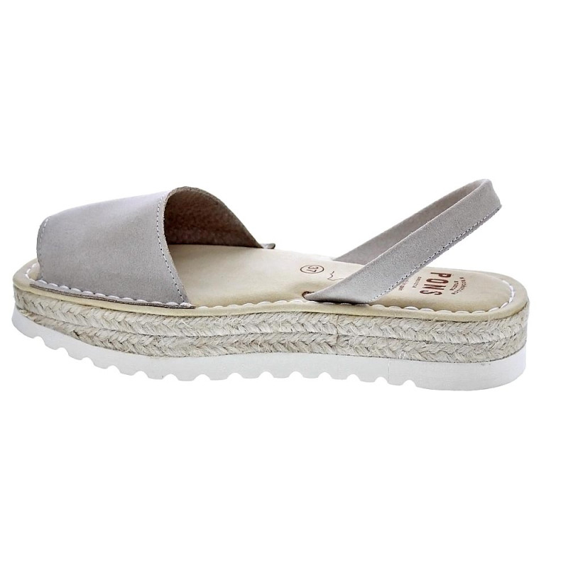 Abarcas menorquinas Avarca Pons zapatos Mujer modelo 116F Plataforma Beige 