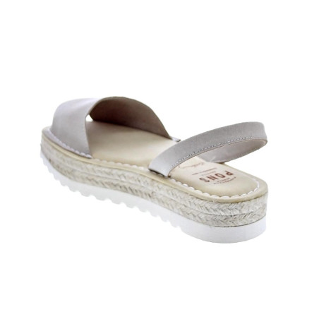 Abarcas menorquinas Avarca Pons zapatos Mujer modelo 116F Plataforma Beige 