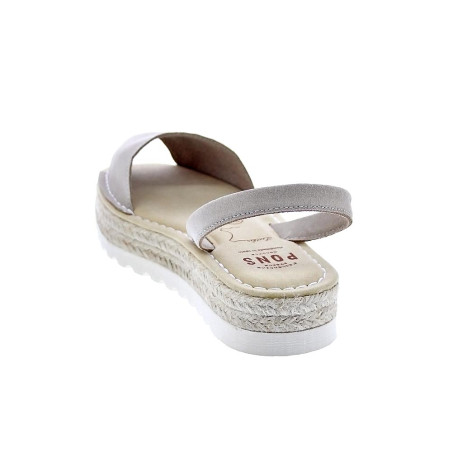 Abarcas menorquinas Avarca Pons zapatos Mujer modelo 116F Plataforma Beige 