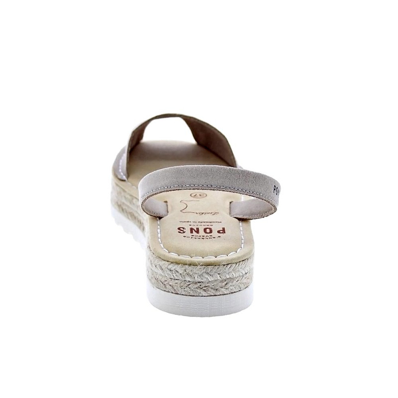 Abarcas menorquinas Avarca Pons zapatos Mujer modelo 116F Plataforma Beige 