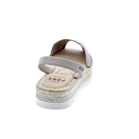 Abarcas menorquinas Avarca Pons zapatos Mujer modelo 116F Plataforma Beige 
