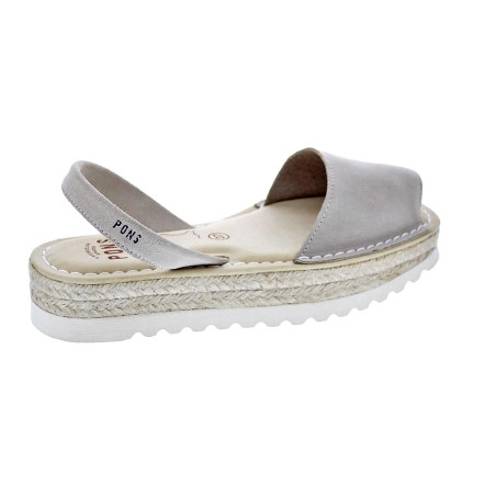 Abarcas menorquinas Avarca Pons zapatos Mujer modelo 116F Plataforma Beige 