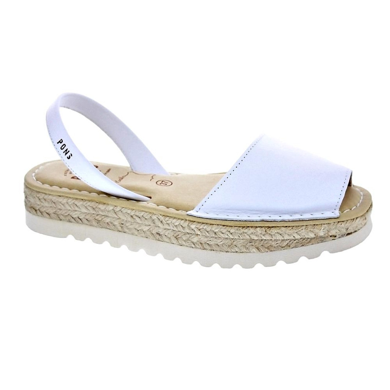 Abarcas menorquinas Avarca Pons zapatos Mujer modelo 116F Blanco 