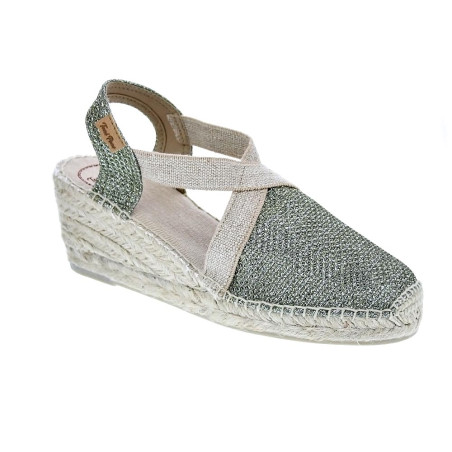 Alpargatas Toni Pons zapatos Mujer modelo Triton cuña Verde 
