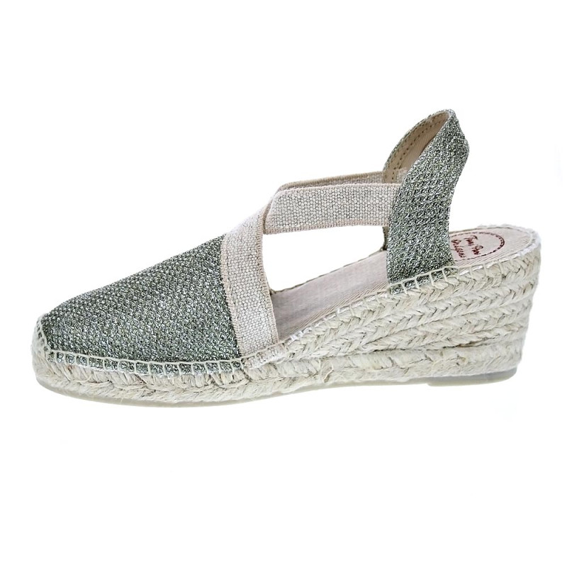 Alpargatas Toni Pons zapatos Mujer modelo Triton cuña Verde 
