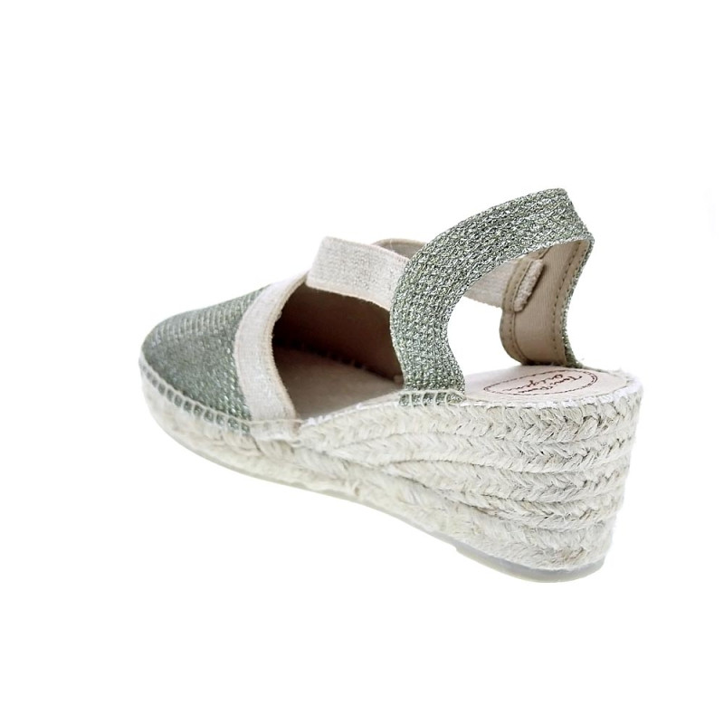 Alpargatas Toni Pons zapatos Mujer modelo Triton cuña Verde 