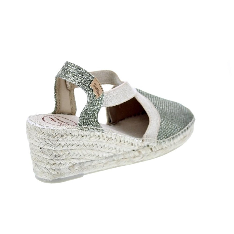Alpargatas Toni Pons zapatos Mujer modelo Triton cuña Verde 