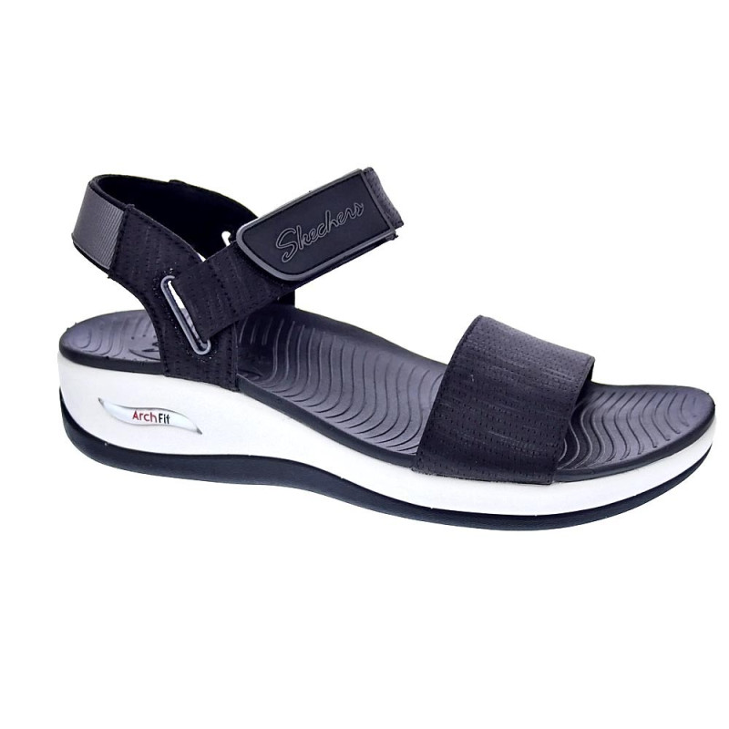 Sandalias Skechers zapatos Mujer modelo Arch Fit Negro 