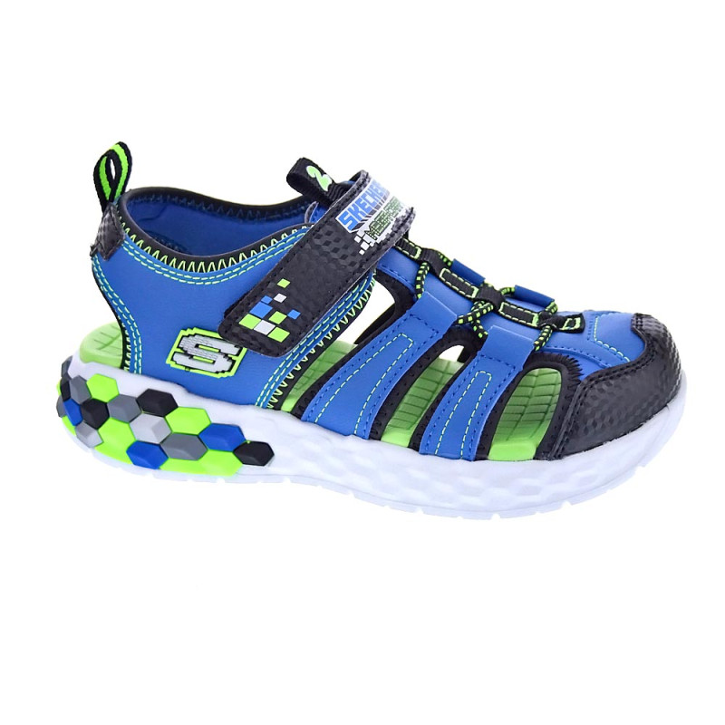 Sandalias Skechers zapatos Niño modelo Mega Splash Azul 